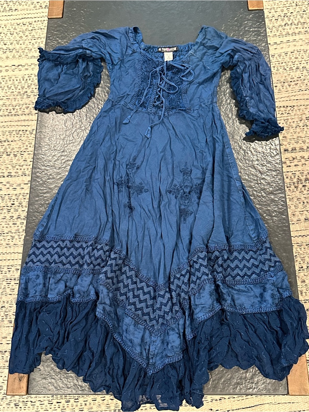 VTG Cottagecore Maxi Dress w/ Butterfly Sleeves